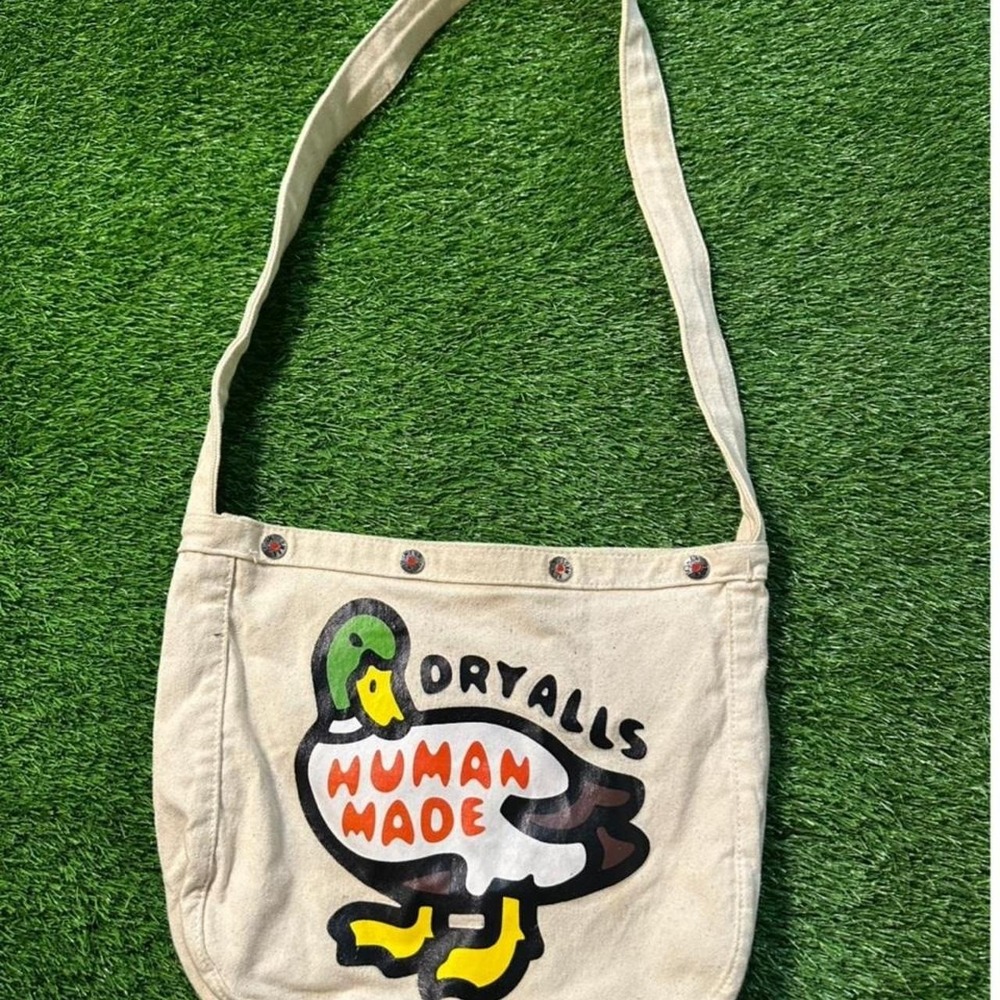 Human Made reversible canvas shoulder bag